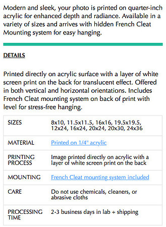 ACRYLIC DESCRIPTION MX